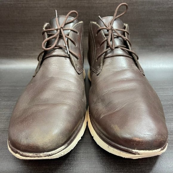 Timberland Franklin Park Chukka Boots Men's Size 12 Brown Leather Lace Shoes - Picture 7 of 11